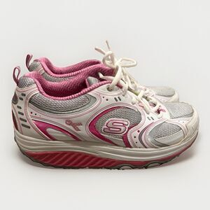 Skechers Shape Ups Womens Size 10 Toning Shoes White Pink Rocker Bottom